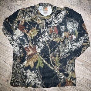 Vintage Russell Athletic MOSSY OAK Camo Long Sleeve Shirt